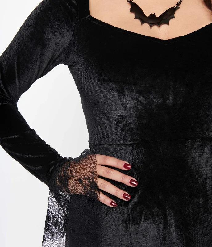 Black Velvet Witchy Maxi Dress Black Velvet Witchy Maxi Dress