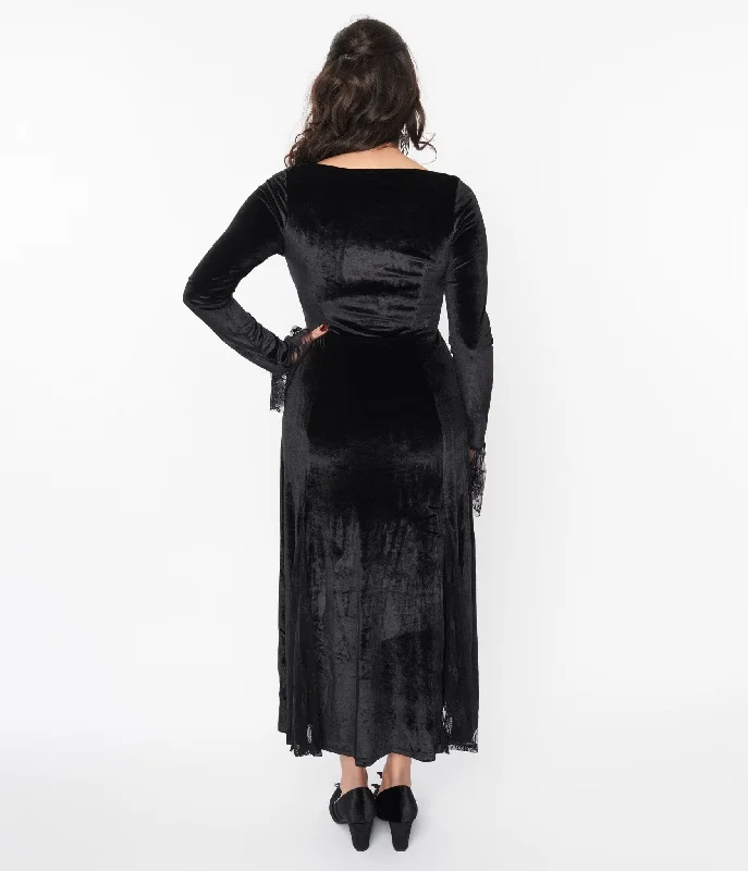 Black Velvet Witchy Maxi Dress Black Velvet Witchy Maxi Dress