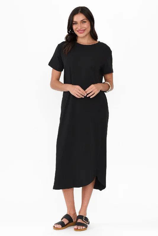 Ottawa Black Cotton Tee Dress Ottawa Black Cotton Tee Dress