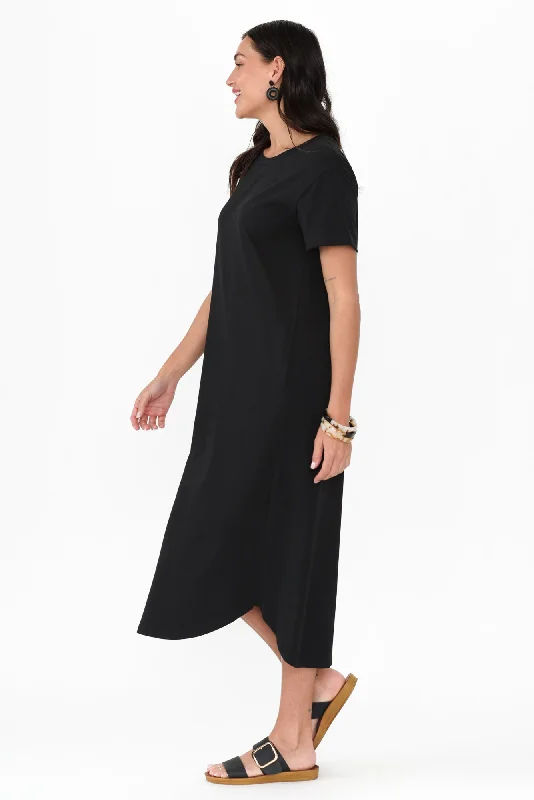 Ottawa Black Cotton Tee Dress Ottawa Black Cotton Tee Dress
