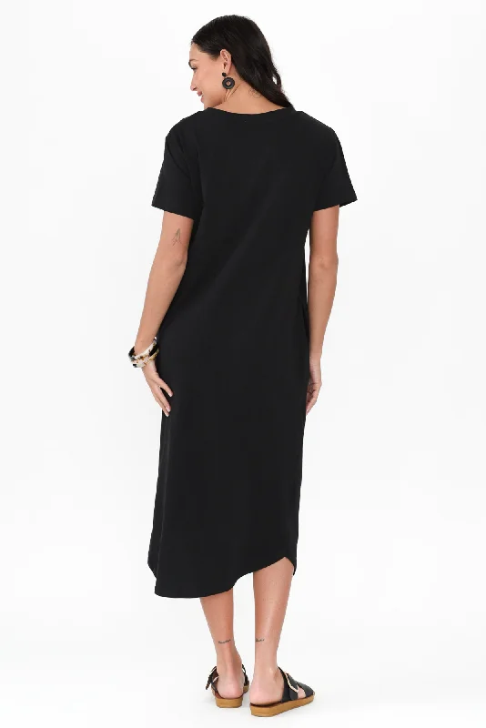 Ottawa Black Cotton Tee Dress Ottawa Black Cotton Tee Dress