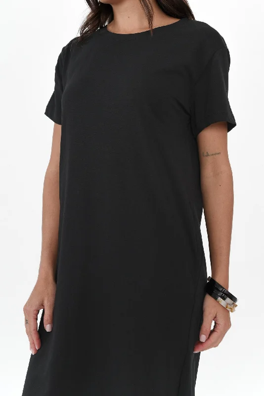 Ottawa Black Cotton Tee Dress Ottawa Black Cotton Tee Dress