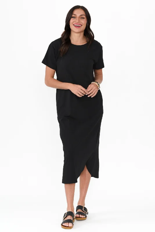 Ottawa Black Cotton Tee Dress Ottawa Black Cotton Tee Dress