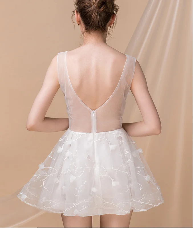 Ruth Sleeveless Patchwork Tulle A-line Dress